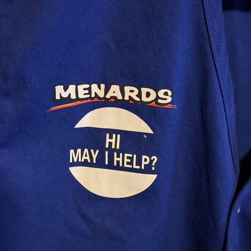 ★ Menards Blue Employee Work Vest Logo Retail Uniform Women 2X - Picture 2 of 5